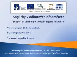 anglicky v odborn ch p edm tech support of teaching technical subjects in english