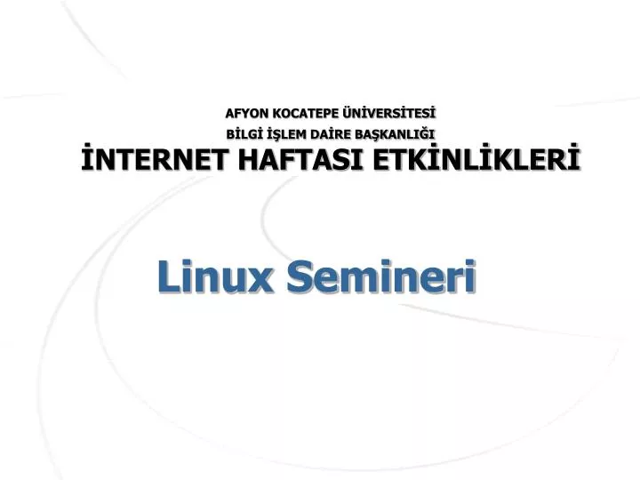 linux semineri