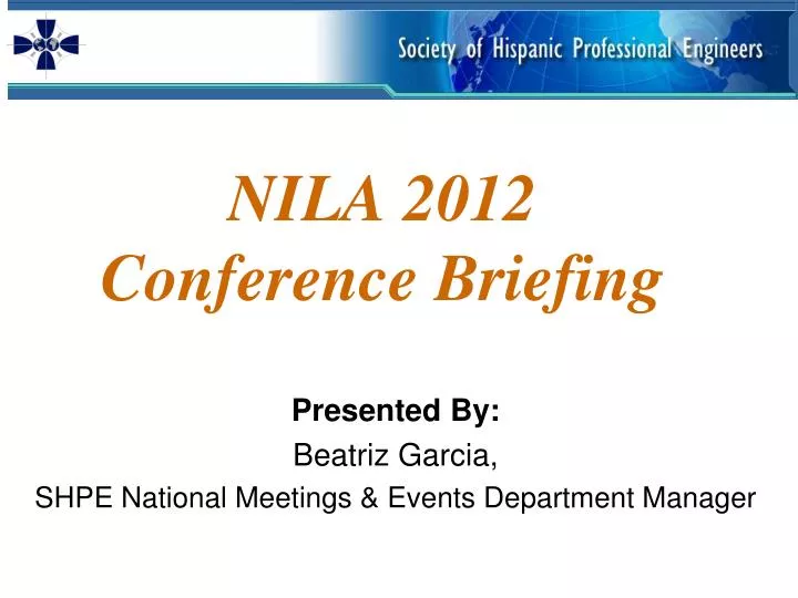 nila 2012 conference briefing