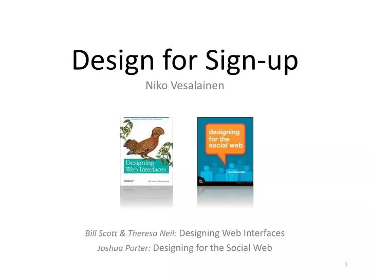 design for sign up niko vesalainen
