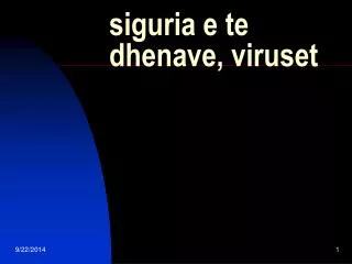 siguria e te dhenave viruset