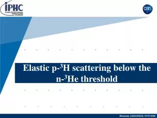 Elastic p- 3 H scattering below the n- 3 He threshold
