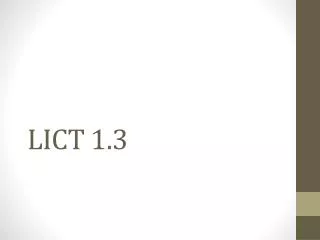 lict 1 3