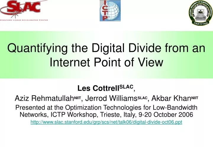 quantifying the digital divide from an internet point of view