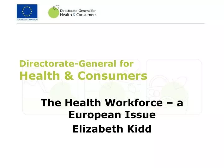 directorate general for health consumers