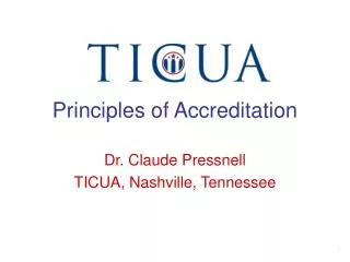 Principles of Accreditation