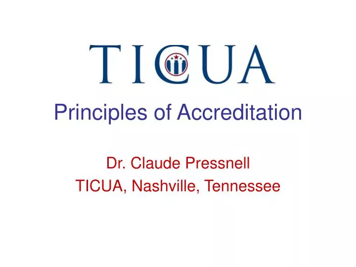 principles of accreditation