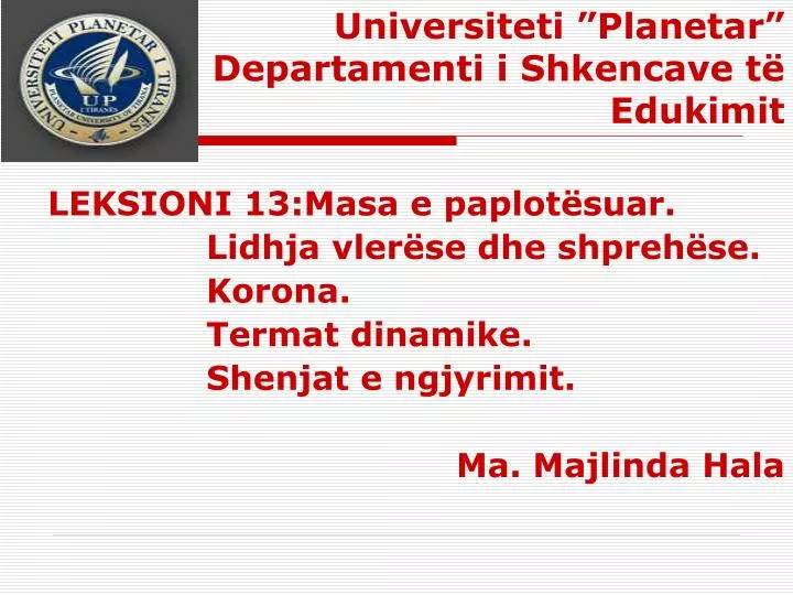 universiteti planetar departamenti i shkencave t edukimit