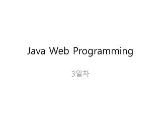java web programming