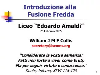 introduzione alla fusione fredda
