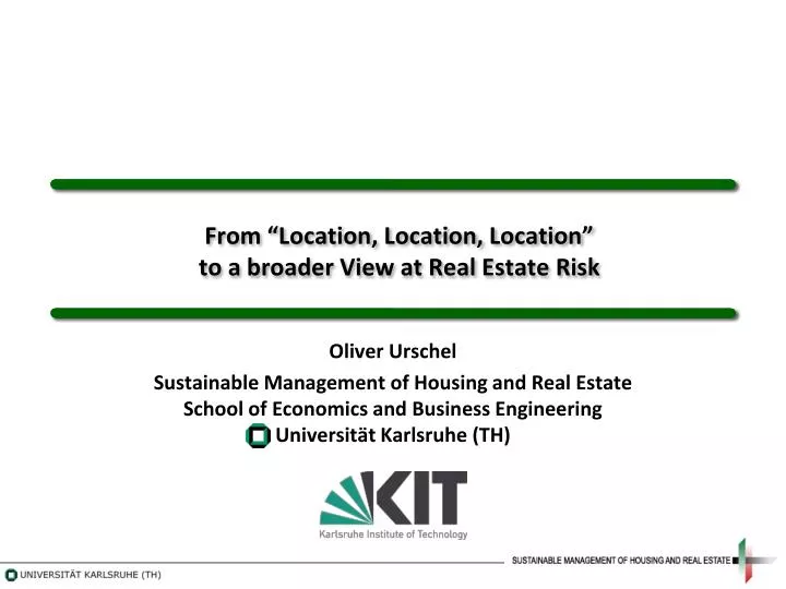 from location location location to a broader view at real estate risk