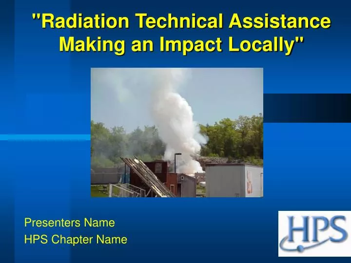 radiation technical assistance making an impact locally