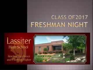 Class of2017 Freshman night