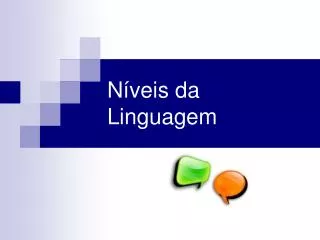 n veis da linguagem