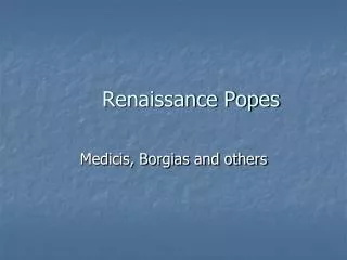 Renaissance Popes