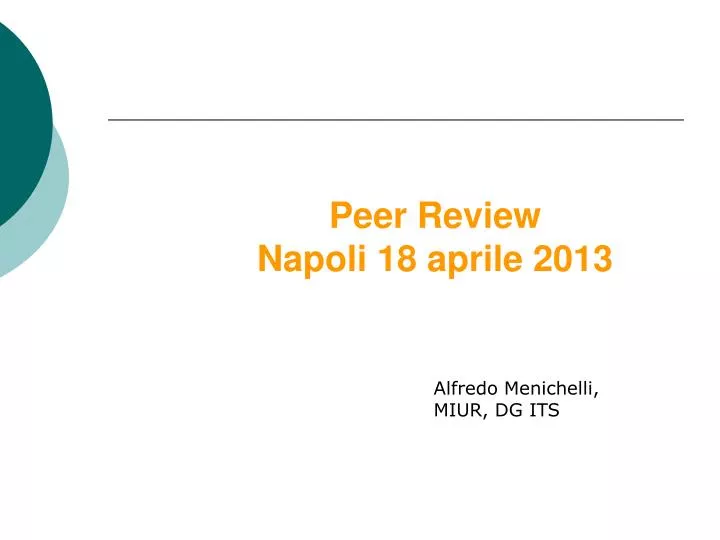 peer review napoli 18 aprile 2013