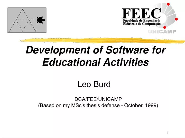 development of software f or educat i onal activities
