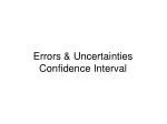 Statistical Errors and Uncertainties: Types, Analysis, and Design Considerations - slide 1