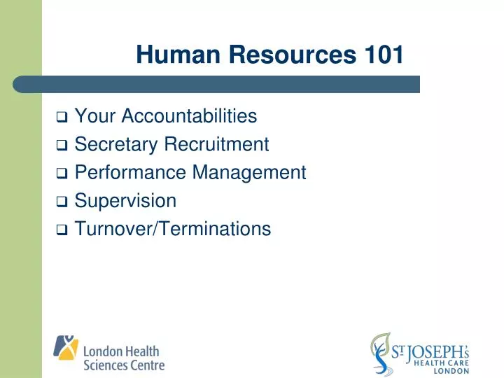 human resources 101