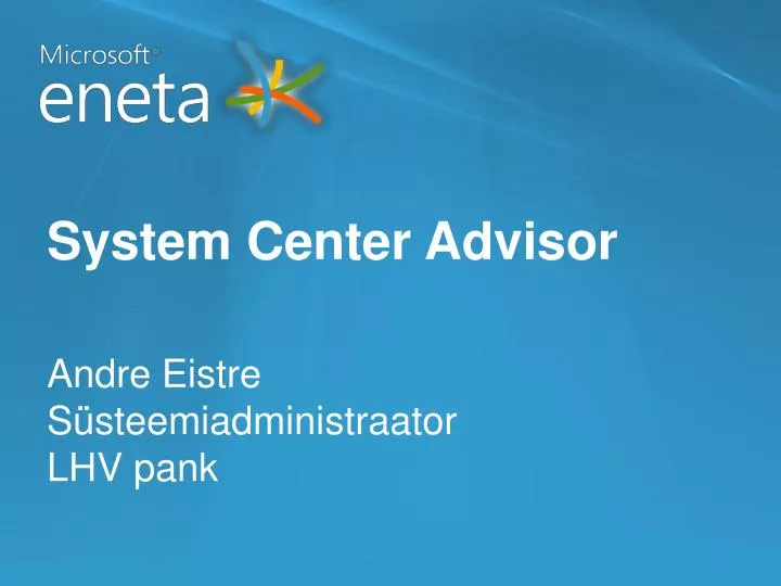 system center advisor