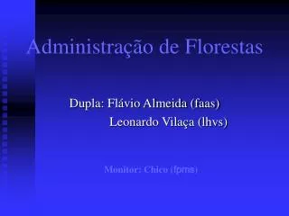 administra o de florestas