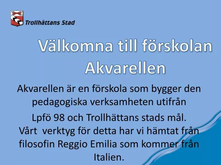 v lkomna till f rskolan akvarellen