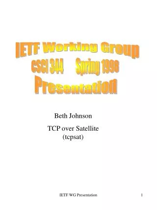 IETF Working Group