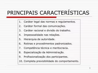 principais caracter sticas