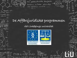 de aff rsjuridiska programmen vid link pings universitet