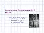 Conversione e dimensionamento di reattori - slide 1