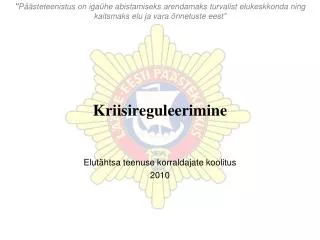 kriisireguleerimine