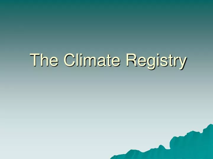the climate registry
