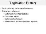 Legislative History - slide 1