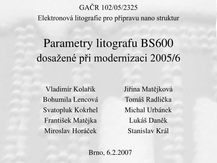 parametry litografu bs600 dosa en p i modernizaci 200 5 6