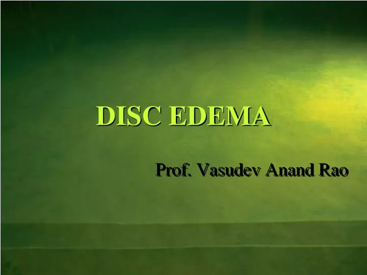 disc edema