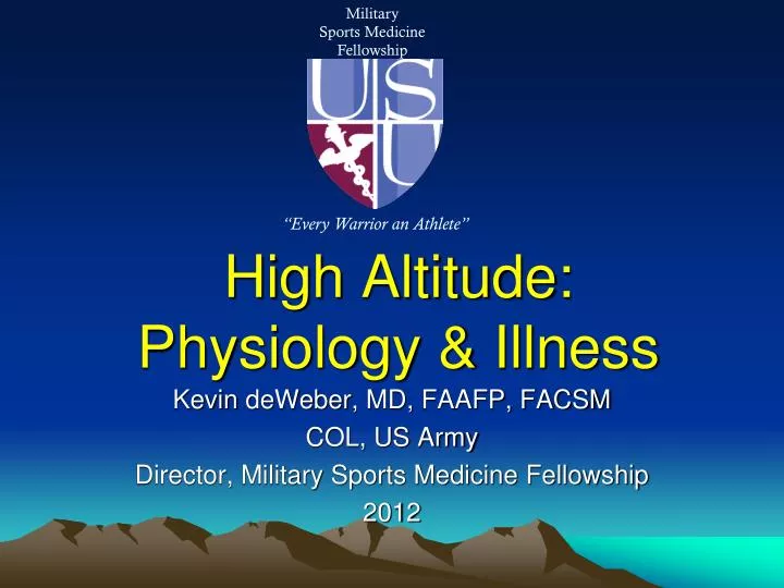 high altitude physiology illness