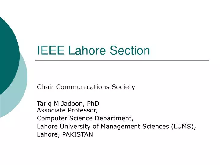 ieee lahore section