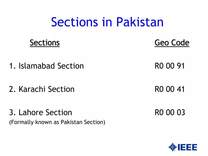 sections in pakistan