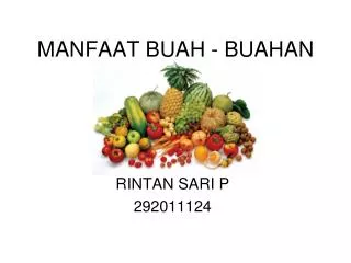 manfaat buah buahan