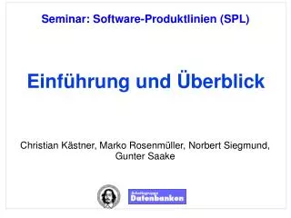 christian k stner marko rosenm ller norbert siegmund gunter saake