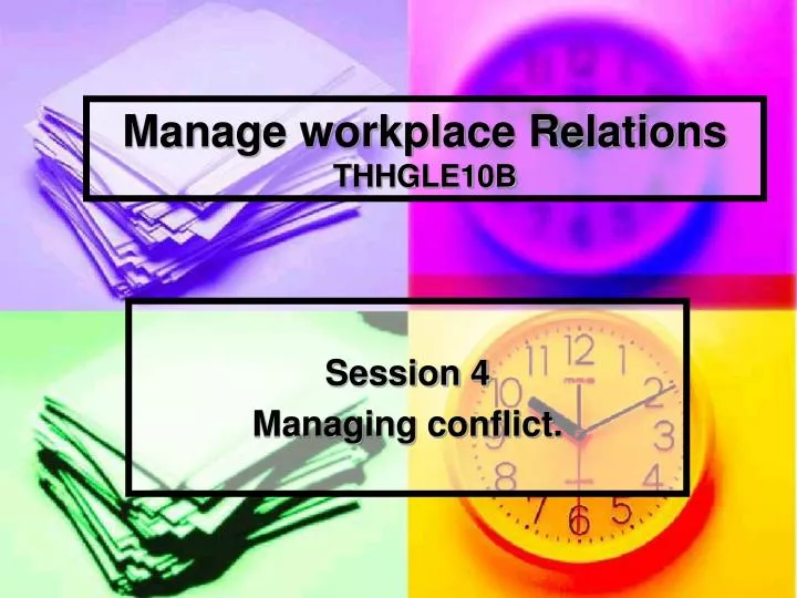 manage workplace relations thhgle10b