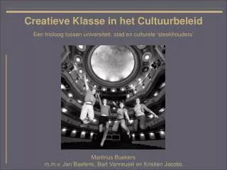 creatieve klasse in het cultuurbeleid