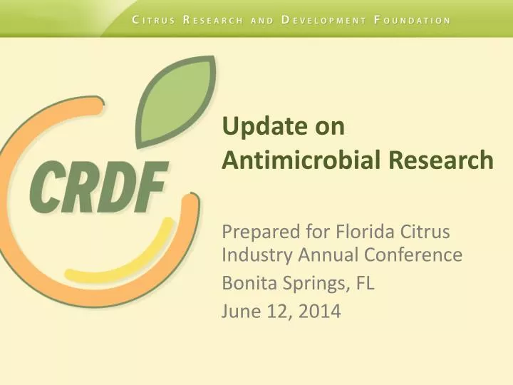 update on antimicrobial research