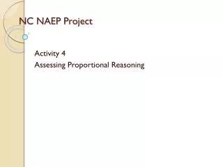 NC NAEP Project