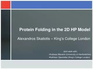 Protein Folding in the 2D HP Model