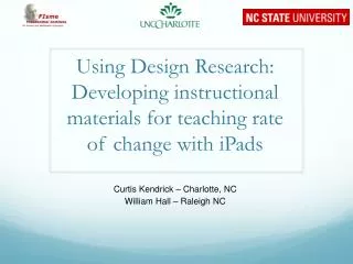 Using Design Research: Developing instructional materials for teaching rate of change with iPads