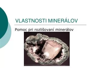 vlastnosti miner lov