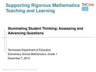 Supporting Rigorous Mathematics Teaching and Learning