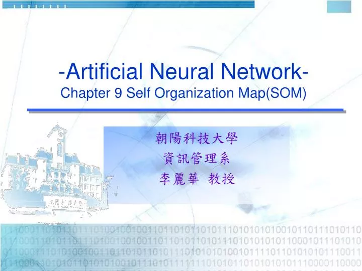 artificial neural network chapter 9 self organization map som