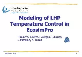 Modeling of LHP Temperature Control in EcosimPro